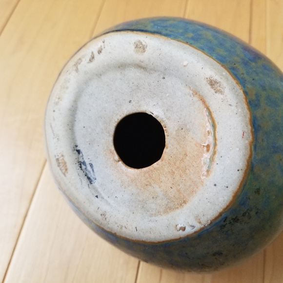 🌻Art Pottery Blue Speckled Glaze Bird Duck - Picture 5 of 7